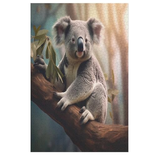 Puzzles Für Erwachsene, Puzzle Koala, 1000 Teile, Puzzle Aus Holz Für Erwachsene Und Kinder Ab 12 Jahren, Lernspielzeug 78×53cm von AAPZY