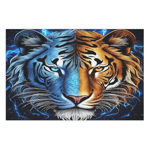 Puzzles Für Erwachsene, Puzzle Tiger, 1000 Teile, Puzzle Aus Holz Für Erwachsene Und Kinder Ab 12 Jahren, Lernspielzeug （75×50cm） von AAPZY