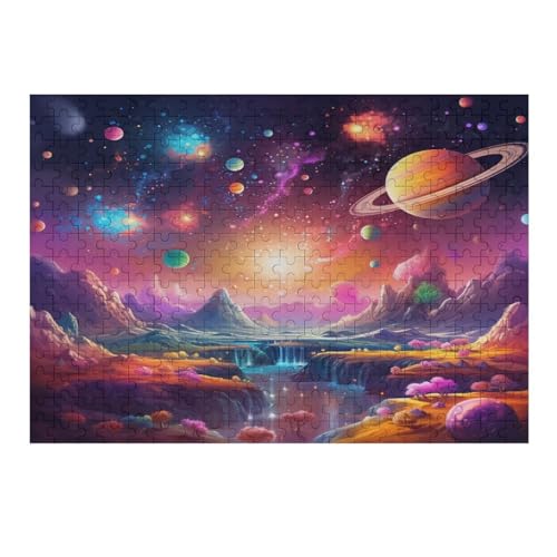 Puzzles Für Erwachsene, Puzzle Universum, Planet, 300 Teile, Puzzle Aus Holz Für Erwachsene Und Kinder Ab 12 Jahren, Lernspielzeug （40×28cm） von AAPZY