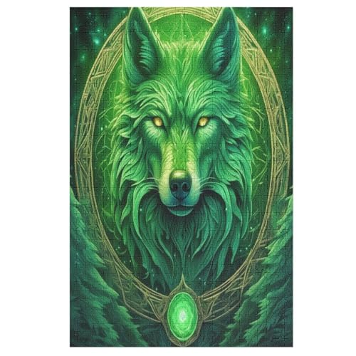 Puzzles Für Erwachsene, Puzzle Wolf, 1000 Teile, Puzzle Aus Holz Für Erwachsene Und Kinder Ab 12 Jahren, Lernspielzeug （78×53cm） von AAPZY