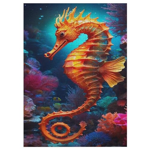 Puzzles Für Erwachsene, SeaPferd, 300-teilige Puzzles Für Erwachsene Und Kinder Ab 12 Jahren, Holzpuzzles Für Die Heimdekoration, 42×30cm von AAPZY