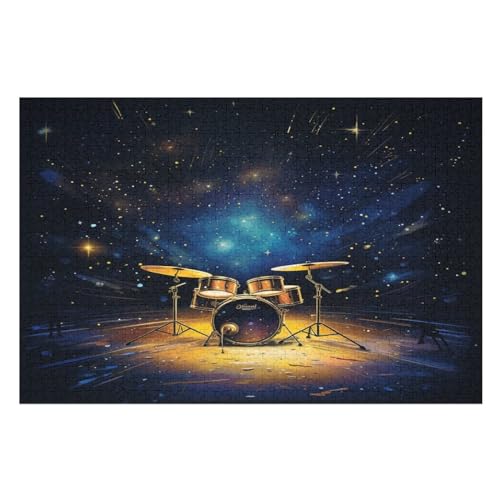 Puzzles Für Erwachsene, galaktisch Trommeln, 1000-teilige Puzzles Für Erwachsene Und Kinder Ab 12 Jahren, Holzpuzzles Für Die Heimdekoration, （75×50cm） von AAPZY