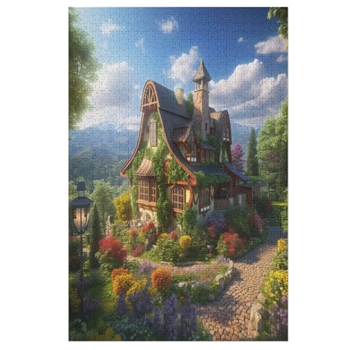 Puzzles Für Erwachsene 1000 Teiliges Bergdorfhütte Puzzles Für Erwachsene Holzbrettpuzzles Denksportaufgaben Für Erwachsene （78×53cm） von AAPZY