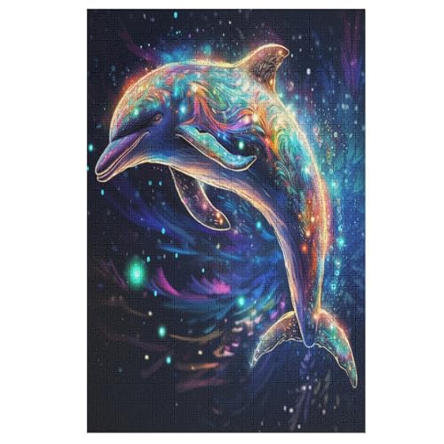 Puzzles Für Erwachsene 1000 Teiliges Delfin Puzzles Für Erwachsene Holzbrettpuzzles Denksportaufgaben Für Erwachsene （78×53cm） von AAPZY