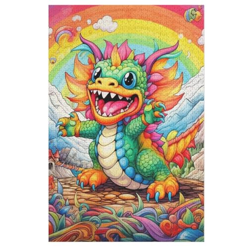 Puzzles Für Erwachsene 1000 Teiliges Drache Puzzles Für Erwachsene Holzbrettpuzzles Denksportaufgaben Für Erwachsene （78×53cm） von AAPZY