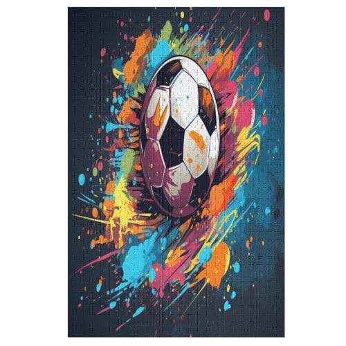 Puzzles Für Erwachsene 1000 Teiliges Fußball Puzzles Für Erwachsene Holzbrettpuzzles Denksportaufgaben Für Erwachsene 78×53cm von AAPZY