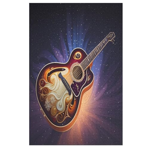 Puzzles Für Erwachsene 1000 Teiliges Gitarre Puzzles Für Erwachsene Holzbrettpuzzles Denksportaufgaben Für Erwachsene （78×53cm） von AAPZY