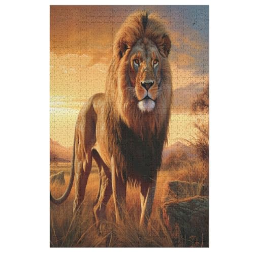 Puzzles Für Erwachsene 1000 Teiliges Löwe Puzzles Für Erwachsene Holzbrettpuzzles Denksportaufgaben Für Erwachsene （78×53cm） von AAPZY