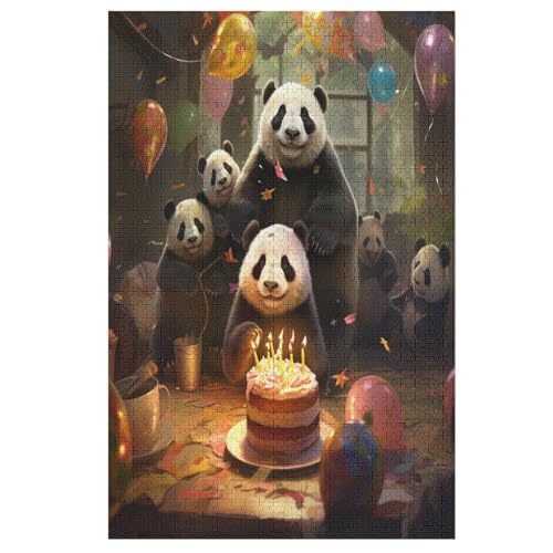 Puzzles Für Erwachsene 1000 Teiliges Panda Puzzles Für Erwachsene Holzbrettpuzzles Denksportaufgaben Für Erwachsene （78×53cm） von AAPZY