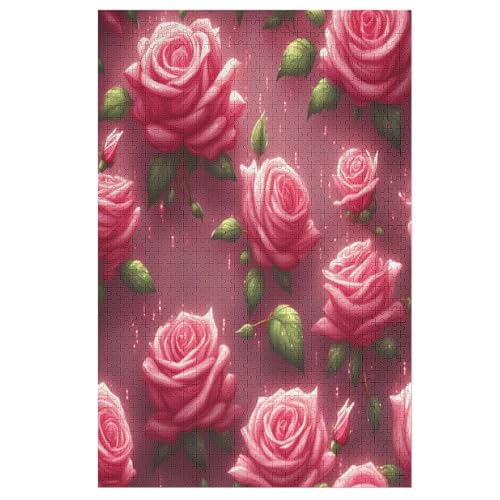 Puzzles Für Erwachsene 1000 Teiliges Rose Puzzles Für Erwachsene Holzbrettpuzzles Denksportaufgaben Für Erwachsene 78×53cm von AAPZY