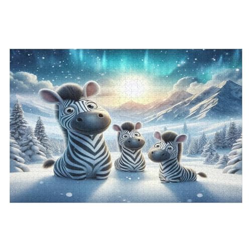 Puzzles Für Erwachsene 1000 Teiliges Tier Zebra Puzzles Für Erwachsene Holzbrettpuzzles Denksportaufgaben Für Erwachsene （75×50cm） von AAPZY