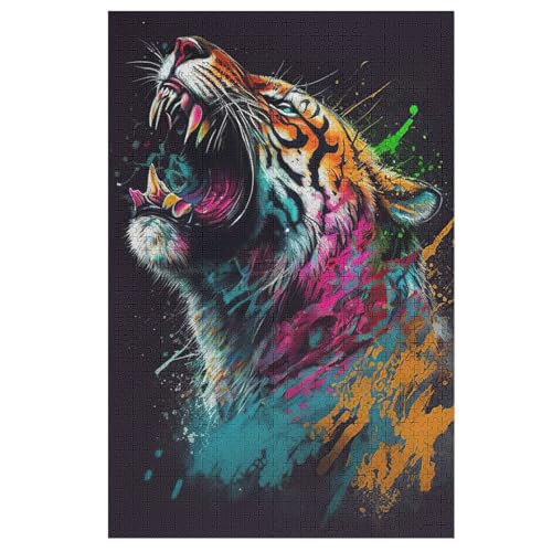 Puzzles Für Erwachsene 1000 Teiliges Tiger Puzzles Für Erwachsene Holzbrettpuzzles Denksportaufgaben Für Erwachsene （78×53cm） von AAPZY