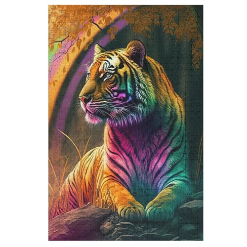 Puzzles Für Erwachsene 1000 Teiliges Tiger Puzzles Für Erwachsene Holzbrettpuzzles Denksportaufgaben Für Erwachsene （78×53cm） von AAPZY