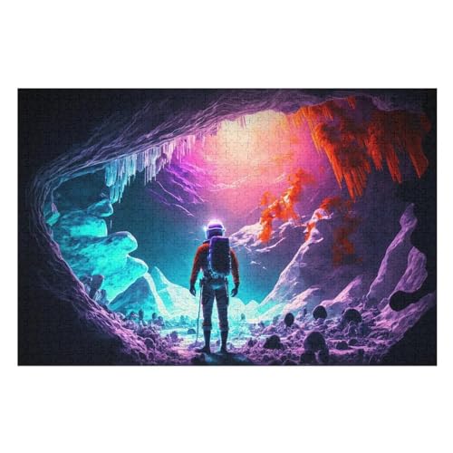 Puzzles Für Erwachsene 1000 Teiliges Weltraumhöhle Puzzles Für Erwachsene Holzbrettpuzzles Denksportaufgaben Für Erwachsene （75×50cm） von AAPZY