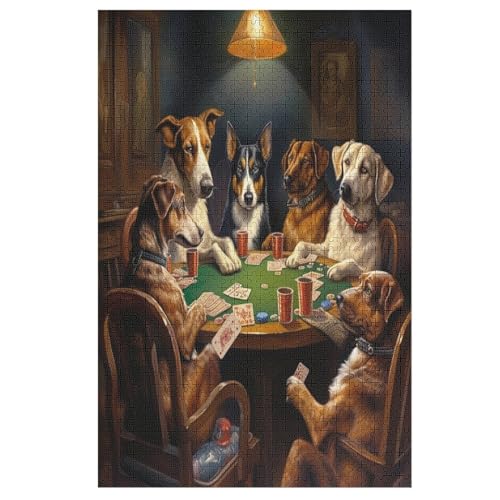 Puzzles Für Erwachsene 1000 Teiliges süßer Hund Puzzles Für Erwachsene Holzbrettpuzzles Denksportaufgaben Für Erwachsene （78×53cm） von AAPZY