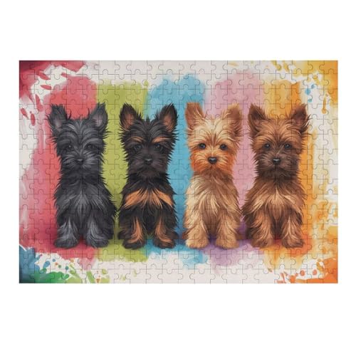 Puzzles Für Erwachsene 300 Teiliges Cute Hunds Puzzles Für Erwachsene Holzbrettpuzzles Denksportaufgaben Für Erwachsene （40×28cm） von AAPZY