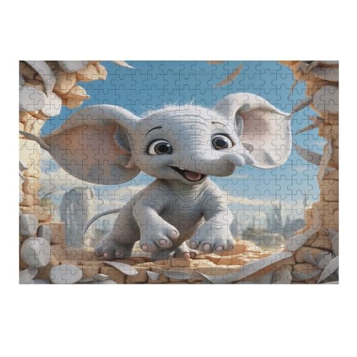 Puzzles Für Erwachsene 300 Teiliges Elefant Puzzles Für Erwachsene Holzbrettpuzzles Denksportaufgaben Für Erwachsene （40×28cm） von AAPZY