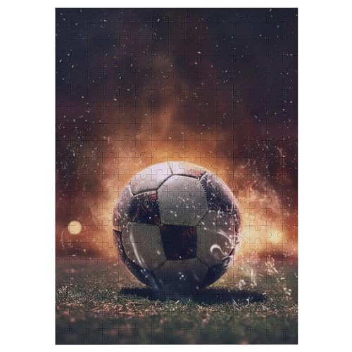 Puzzles Für Erwachsene 300 Teiliges Fußball Sport Puzzles Für Erwachsene Holzbrettpuzzles Denksportaufgaben Für Erwachsene 42×30cm von AAPZY