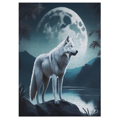 Puzzles Für Erwachsene 300 Teiliges Wolf Puzzles Für Erwachsene Holzbrettpuzzles Denksportaufgaben Für Erwachsene 42×30cm von AAPZY