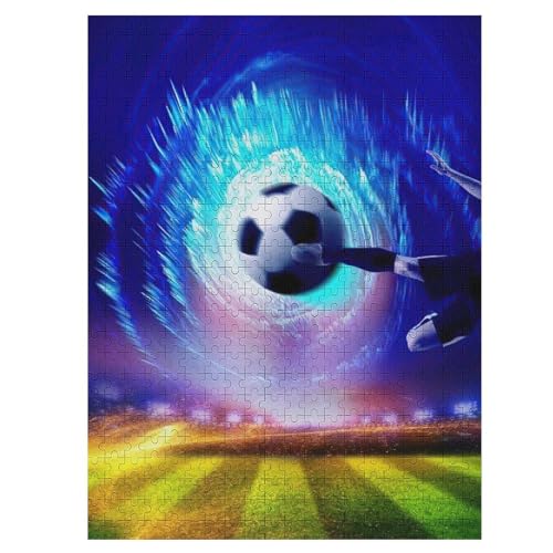 Puzzles Für Erwachsene 500 Teiliges Fußball Puzzles Für Erwachsene Holzbrettpuzzles Denksportaufgaben Für Erwachsene （55×41cm） von AAPZY