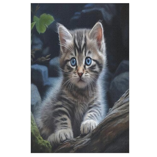 Puzzles Für Erwachsene Und Kinder, Animal Katze -Puzzle, 1000 Teile, Kreative Holzpuzzles, Puzzles Für Erwachsene, Geschenke （78×53cm） von AAPZY