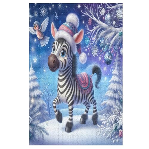 Puzzles Für Erwachsene Und Kinder, Animal Zebra -Puzzle, 1000 Teile, Kreative Holzpuzzles, Puzzles Für Erwachsene, Geschenke （78×53cm） von AAPZY