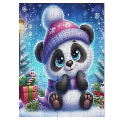 Puzzles Für Erwachsene Und Kinder, Cute Panda -Puzzle, 500 Teile, Kreative Holzpuzzles, Puzzles Für Erwachsene, Geschenke （55×41cm） von AAPZY