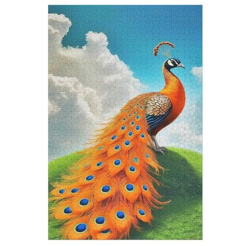 Puzzles Für Erwachsene Und Kinder, Pfau -Puzzle, 1000 Teile, Kreative Holzpuzzles, Puzzles Für Erwachsene, Geschenke 78×53cm von AAPZY