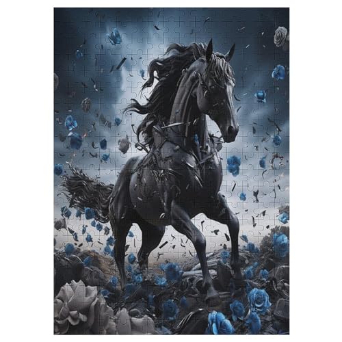 Puzzles Für Erwachsene Und Kinder, Pferd -Puzzle, 300 Teile, Kreative Holzpuzzles, Puzzles Für Erwachsene, Geschenke 42×30cm von AAPZY