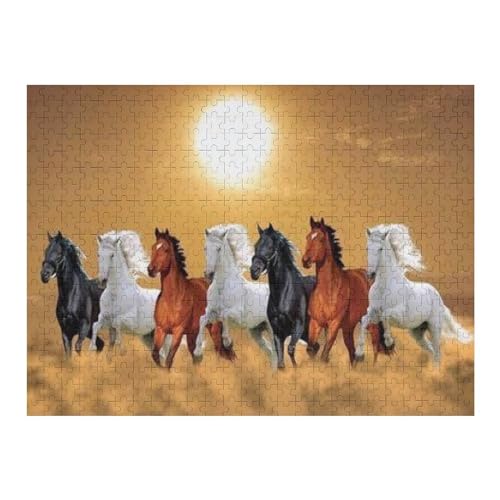 Puzzles Für Erwachsene Und Kinder, Pferd -Puzzle, 500 Teile, Kreative Holzpuzzles, Puzzles Für Erwachsene, Geschenke （52×38cm） von AAPZY