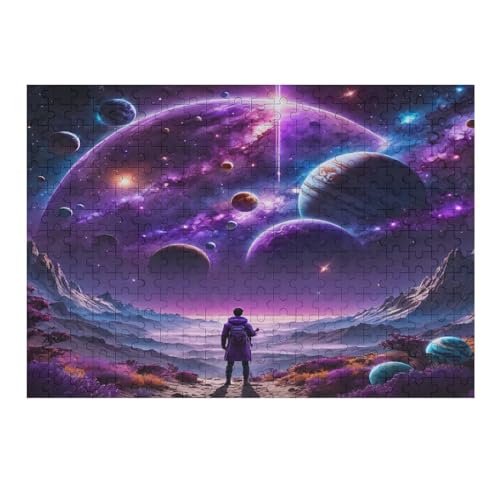 Puzzles Für Erwachsene Und Kinder, Planet -Puzzle, 300 Teile, Kreative Holzpuzzles, Puzzles Für Erwachsene, Geschenke （40×28cm） von AAPZY