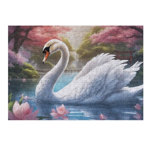 Puzzles Für Erwachsene Und Kinder, Schwan -Puzzle, 300 Teile, Kreative Holzpuzzles, Puzzles Für Erwachsene, Geschenke （40×28cm） von AAPZY