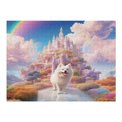 Puzzles Für Erwachsene Und Kinder, süßer Hund -Puzzle, 500 Teile, Kreative Holzpuzzles, Puzzles Für Erwachsene, Geschenke （52×38cm） von AAPZY