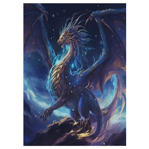 Puzzles Für Erwachsene: Drachen, 300-teiliges Holzpuzzle Für Erwachsene Und Kinder Ab 12 Jahren. Tolles Geschenk Für Erwachsene 42×30cm von AAPZY