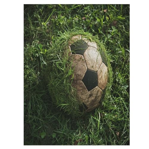 Puzzles Für Erwachsene: Fußball, 500-teiliges Holzpuzzle Für Erwachsene Und Kinder Ab 12 Jahren. Tolles Geschenk Für Erwachsene （55×41cm） von AAPZY