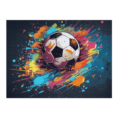 Puzzles Für Erwachsene: Fußball Sport, 500-teiliges Holzpuzzle Für Erwachsene Und Kinder Ab 12 Jahren. Tolles Geschenk Für Erwachsene （52×38cm） von AAPZY