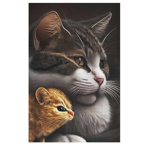 Puzzles Für Erwachsene: Katze, 1000-teiliges Holzpuzzle Für Erwachsene Und Kinder Ab 12 Jahren. Tolles Geschenk Für Erwachsene 78×53cm von AAPZY