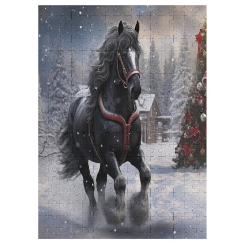 Puzzles Für Erwachsene: Pferd, 300-teiliges Holzpuzzle Für Erwachsene Und Kinder Ab 12 Jahren. Tolles Geschenk Für Erwachsene 42×30cm von AAPZY