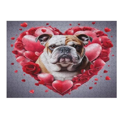 Rose Puppy Puzzles 300 Teile Erwachsener Kniffel Spaß Für Die Ganze Familie - 300 Puzzleteilige Motive, Holzpuzzle Kinder Erwachsene, Impossible Puzzle Schwer （40×28cm） von AAPZY