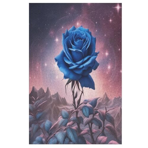 Rose -Puzzle, 1000 Teile,Holzpuzzle Für Erwachsene Kinder, Lustiges Spielzeug, Denkspiel, Spielzeug, Bildungsspiel, Herausforderung, Pädagogisch, 78×53cm von AAPZY