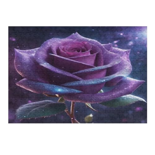 Rose Puzzle Für Erwachsene,300-teiliges Puzzle,Puzzle Für Erwachsene Und Kinder,Holzpuzzle,Lernspielzeug, （40×28cm） von AAPZY