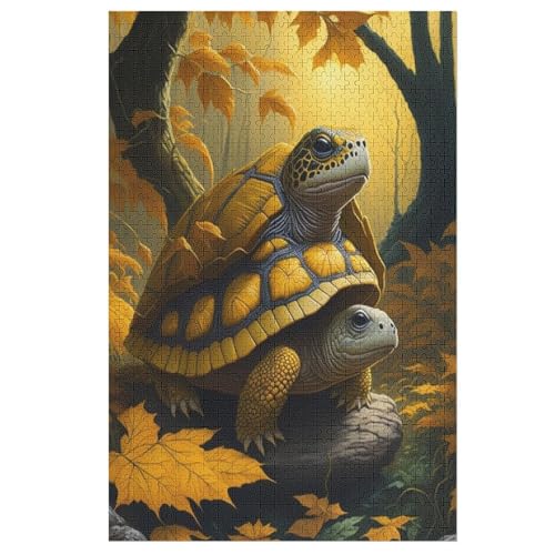 Schildkröte Puzzles 1000 Teile Erwachsener Kniffel Spaß Für Die Ganze Familie - 1000 Puzzleteilige Motive, Holzpuzzle Kinder Erwachsene, Impossible Puzzle Schwer （78×53cm） von AAPZY