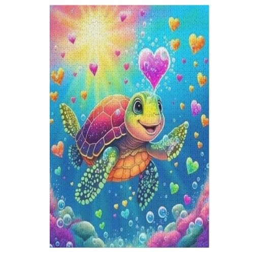 Schildkröte Puzzles 1000 Teile Erwachsener Kniffel Spaß Für Die Ganze Familie - 1000 Puzzleteilige Motive, Holzpuzzle Kinder Erwachsene, Impossible Puzzle Schwer （78×53cm） von AAPZY