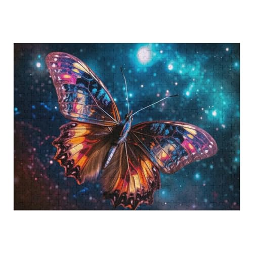 Schmetterling 500 Teile Premium-Puzzles Für Erwachsene Kinder- Holzpuzzles Spaß Und Lernspiele - Perfekte Puzzle-Geschenke （52×38cm） von AAPZY