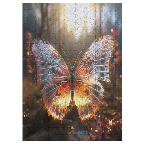 Schmetterling Holzpuzzle Erwachsene - 300 Teiliges Jigsaw Knobelspiel - Puzzle Für Erwachsene & Kinder - Outdoor & Reisespielzeug - Geduldspiel 42×30cm von AAPZY