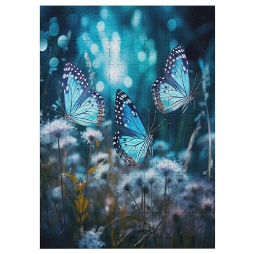 Schmetterling Puzzle 300 Teile,Puzzles Für Erwachsene, Impossible Puzzle, Geschicklichkeitsspiel Für Die Ganze Familie, Puzzle Kinder,Holzpuzzle-Geschenk,Raumdekoration, 42×30cm von AAPZY