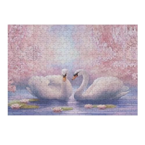 Schwan – Puzzle 300 Teile, Holzpuzzle, Herausforderndes Geschicklichkeitsspiel Für Die Ganze Familie, Kinder Erwachsenenpuzzle Ab 12 Jahren （40×28cm） von AAPZY