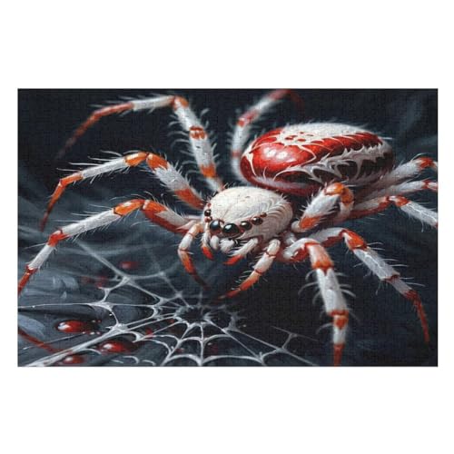 Spinne Puzzles 1000 Teile Erwachsener Kniffel Spaß Für Die Ganze Familie - 1000 Puzzleteilige Motive, Holzpuzzle Kinder Erwachsene, Impossible Puzzle Schwer （75×50cm） von AAPZY