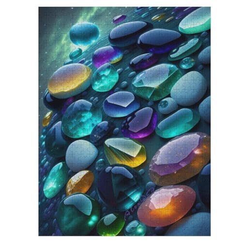 Steinstrand 500 Teile Puzzle Für Erwachsene, Herausforderung Puzzles - Familienpuzzle Verringerter Druck Schwieriges Puzzle Rahmen Holzpuzzle Für Erwachsene Kinder 12+ （55×41cm） von AAPZY