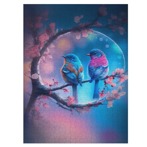 Süßer Vogel 500 Teile Puzzle, Holzpuzzle, Puzzles Für Erwachsene Kinder, 500 Teile Puzzle Für Jugendliche & Erwachsene Lernspiel Herausforderungsspielzeug （55×41cm） von AAPZY